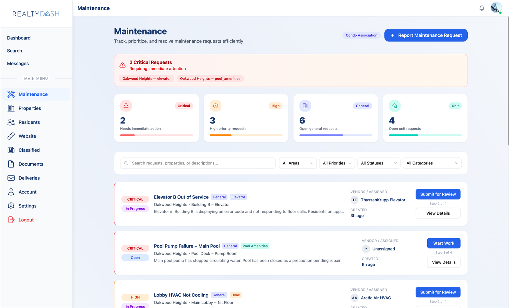 RealtyDash Maintenance